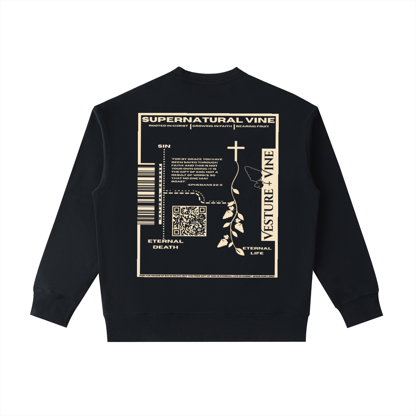 Supernatural Vine: Heavyweight Patch Pocket Crewneck Sweatshirt