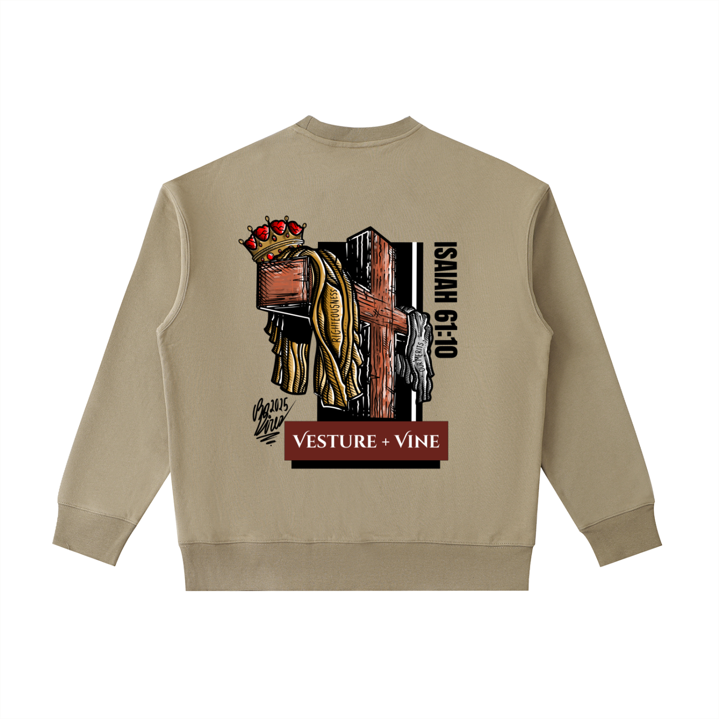 Robe of Righteousness: Heavyweight Patch Pocket Crewneck Sweatshirt