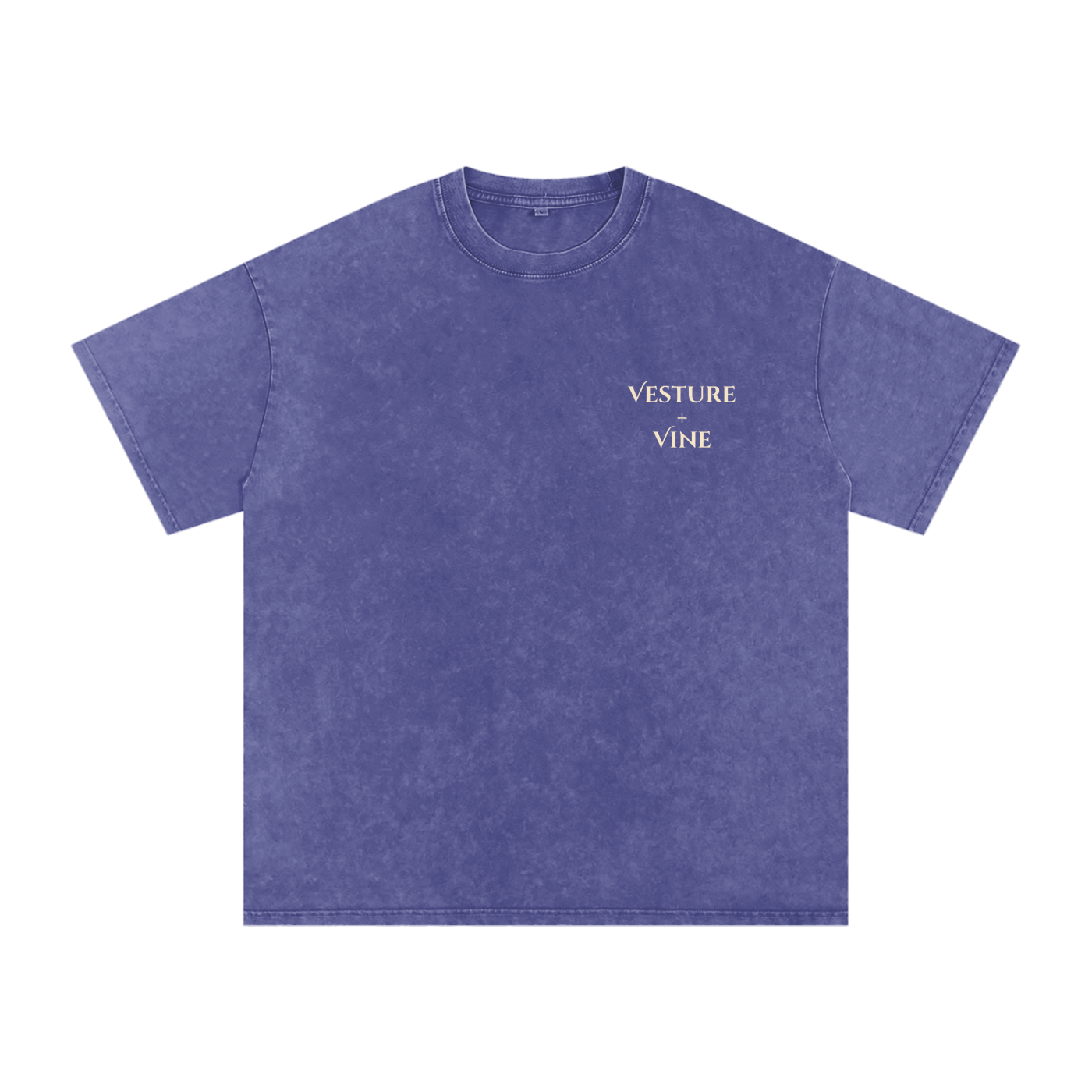 Vesture+Vine Brand: Snow Washed Oversized Cotton T-Shirt