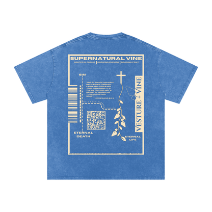 Supernatural Vine: Snow Washed Oversized Cotton T-Shirt