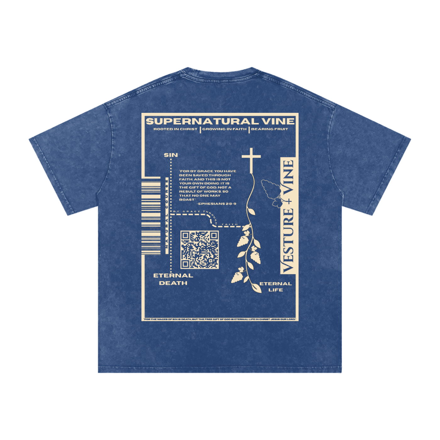 Supernatural Vine: Snow Washed Oversized Cotton T-Shirt