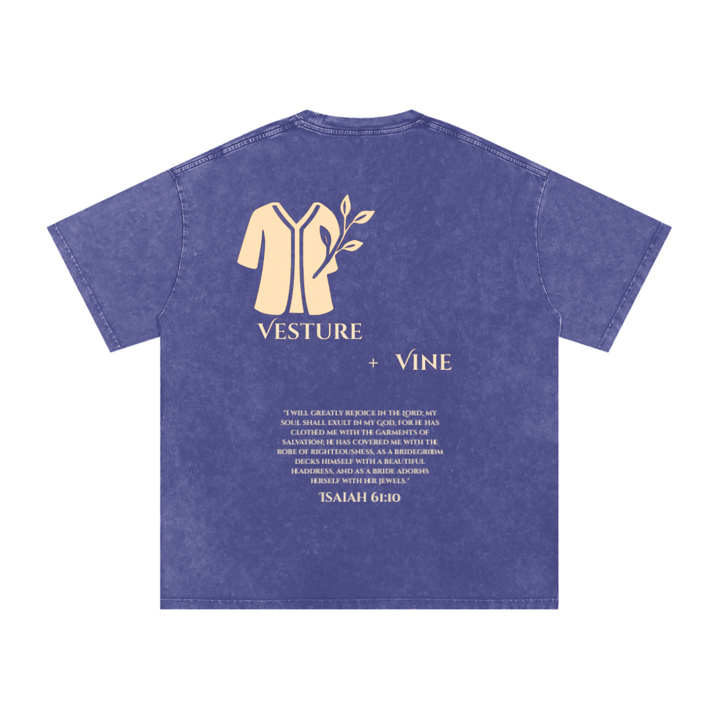 Vesture+Vine Brand: Snow Washed Oversized Cotton T-Shirt
