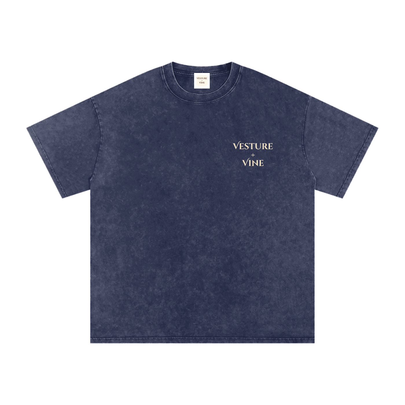 Vesture+Vine Brand: Snow Washed Oversized Cotton T-Shirt