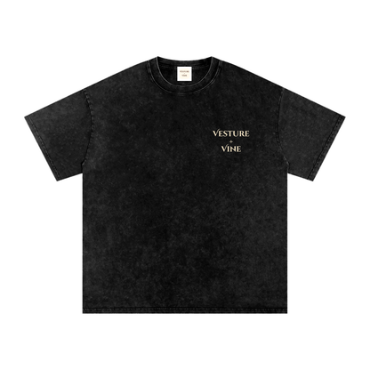 Vesture+Vine Brand: Snow Washed Oversized Cotton T-Shirt