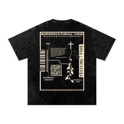 Supernatural Vine: Snow Washed Oversized Cotton T-Shirt