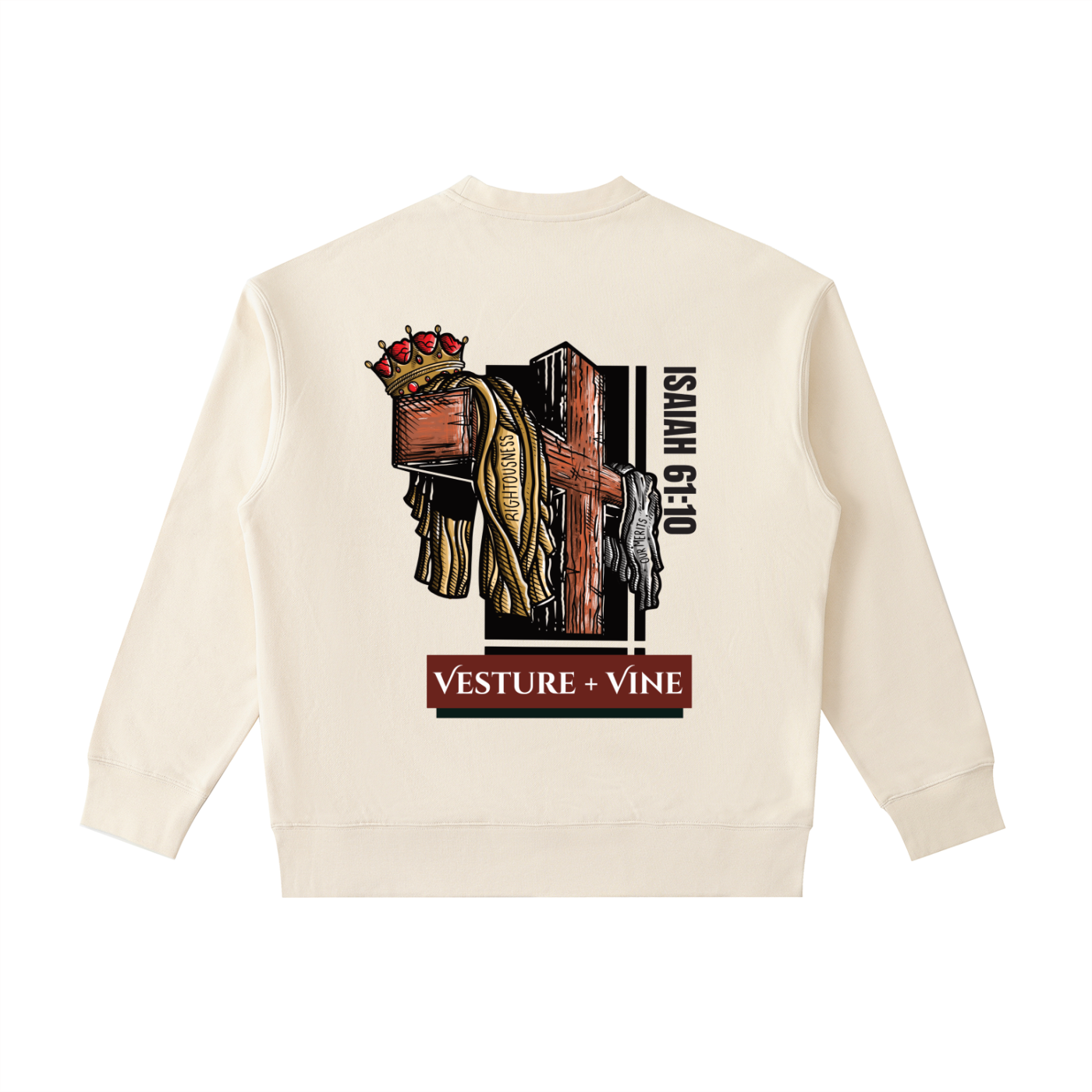 Robe of Righteousness: Heavyweight Patch Pocket Crewneck Sweatshirt