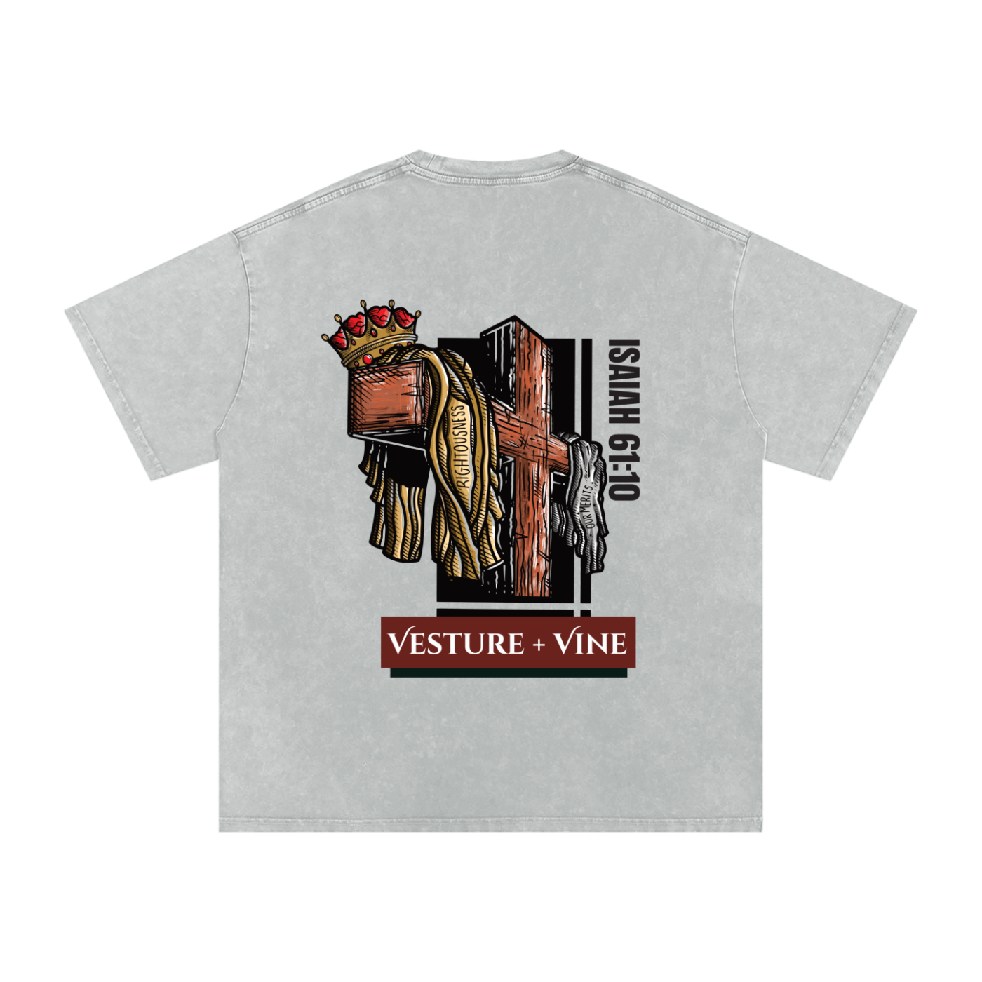 Robe of Righteousness: Snow Washed Oversized Cotton T-Shirt