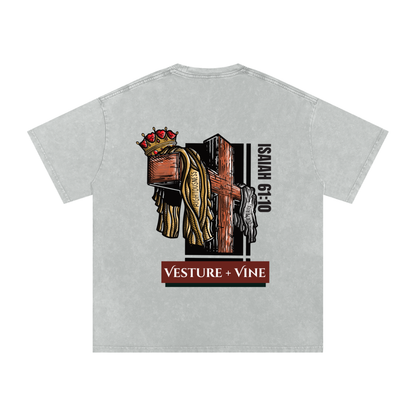 Robe of Righteousness: Snow Washed Oversized Cotton T-Shirt