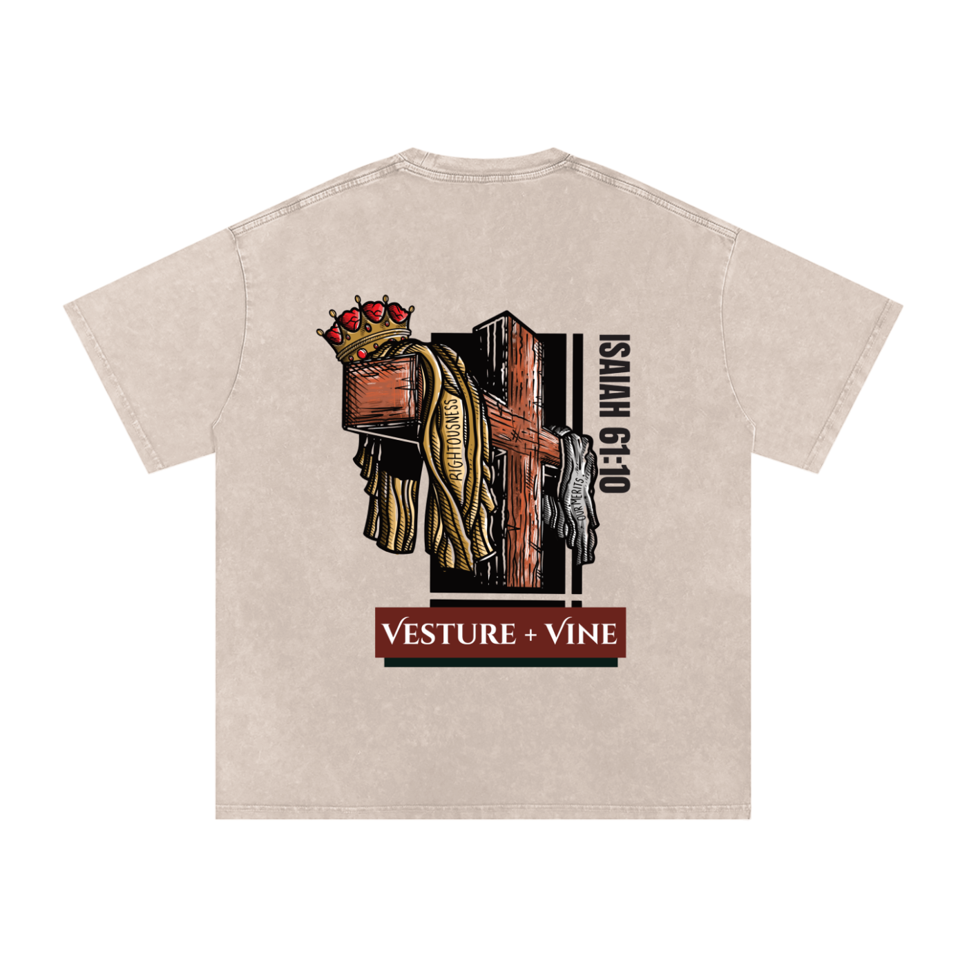 Robe of Righteousness: Snow Washed Oversized Cotton T-Shirt