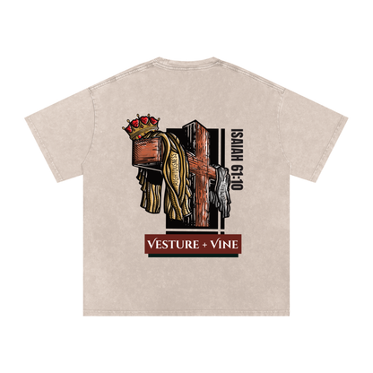 Robe of Righteousness: Snow Washed Oversized Cotton T-Shirt