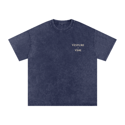 Vesture+Vine Brand: Snow Washed Oversized Cotton T-Shirt
