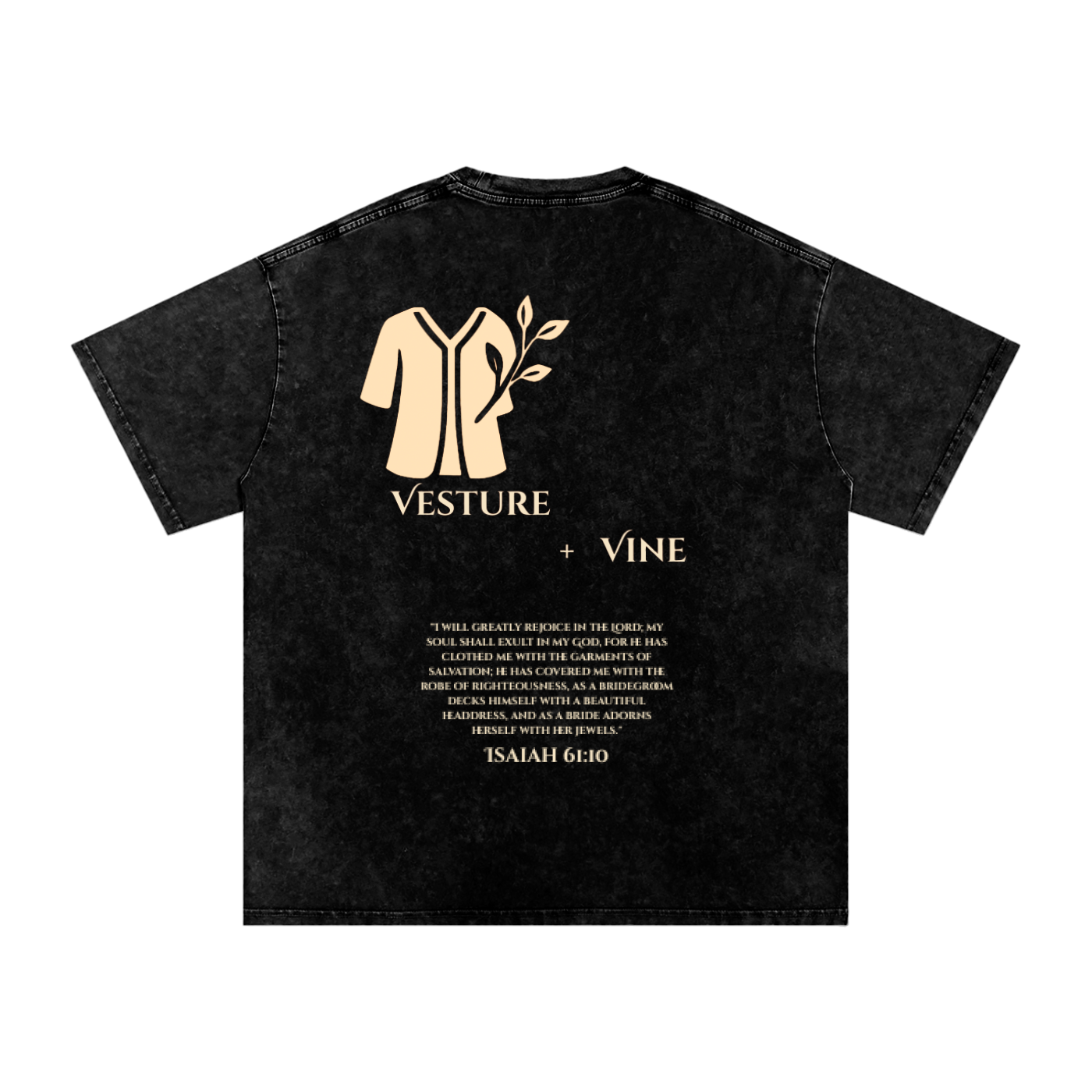 Vesture+Vine Brand: Snow Washed Oversized Cotton T-Shirt