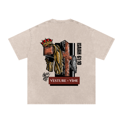 Robe of Righteousness: Snow Washed Oversized Cotton T-Shirt