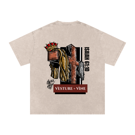 Robe of Righteousness: Snow Washed Oversized Cotton T-Shirt