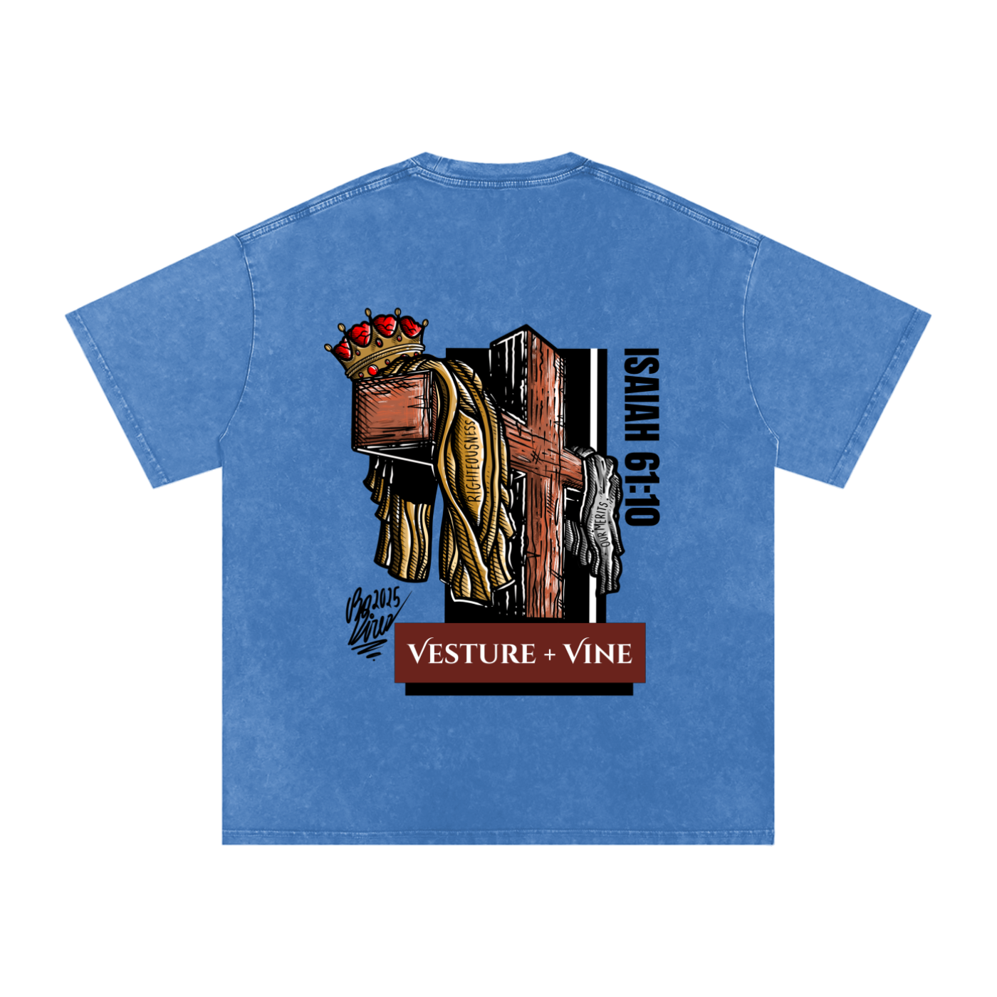 Robe of Righteousness: Snow Washed Oversized Cotton T-Shirt
