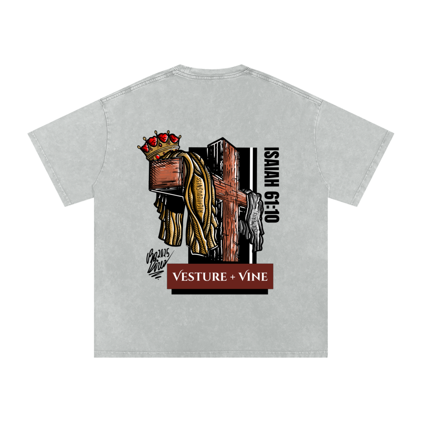 Robe of Righteousness: Snow Washed Oversized Cotton T-Shirt
