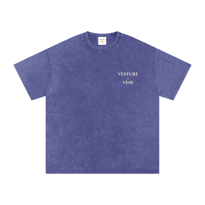 Vesture+Vine Brand: Snow Washed Oversized Cotton T-Shirt